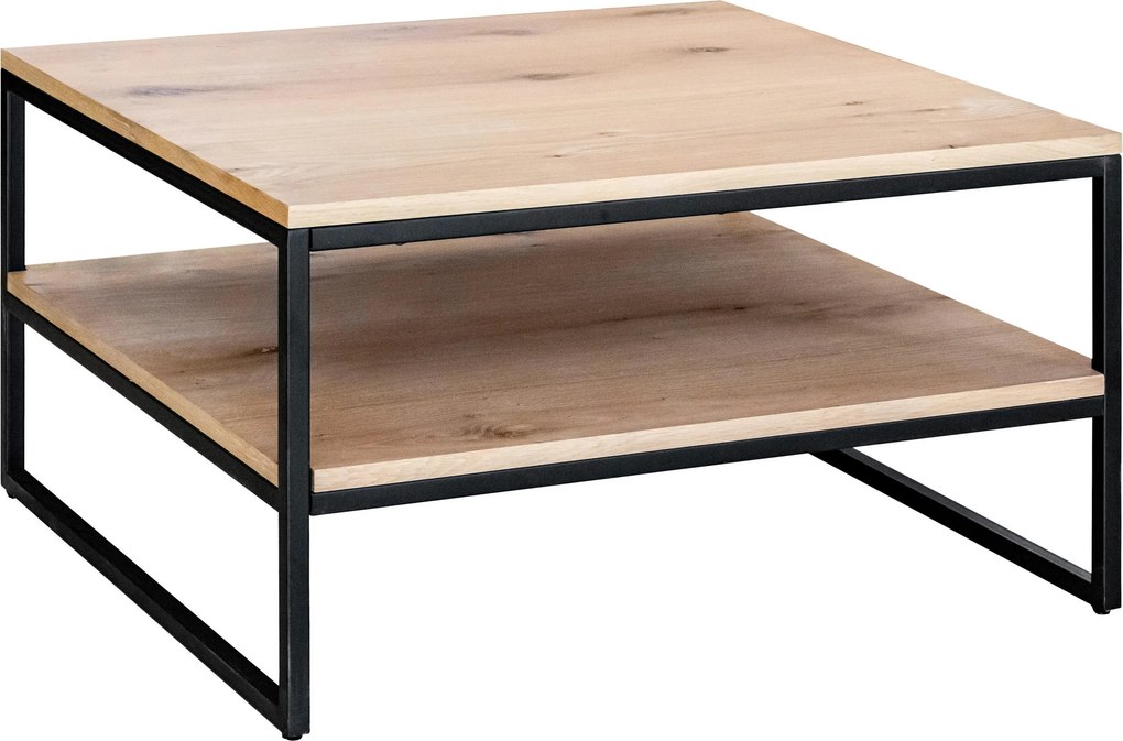 XXXLutz KONFERENČNÝ STOLÍK, čierna, farba duba, drevo, kov, kompozitné drevo, 80/70/45 cm MID.YOU - Stolíky do obývačky - 002510000501