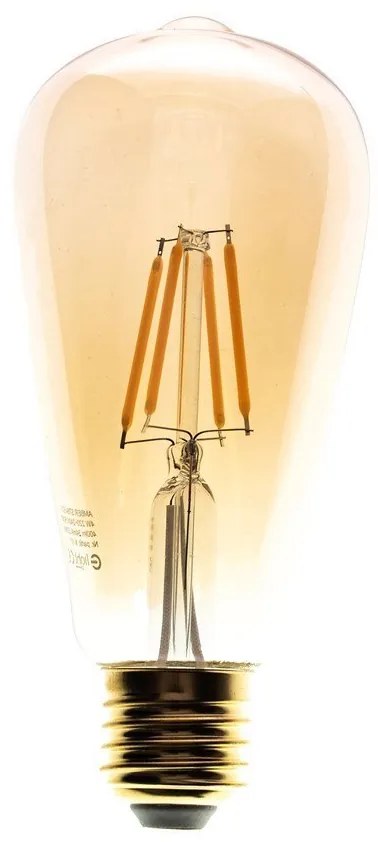 Dekoračná LED žiarovka E27 teplá 2700k 6w 700 lm jantárová