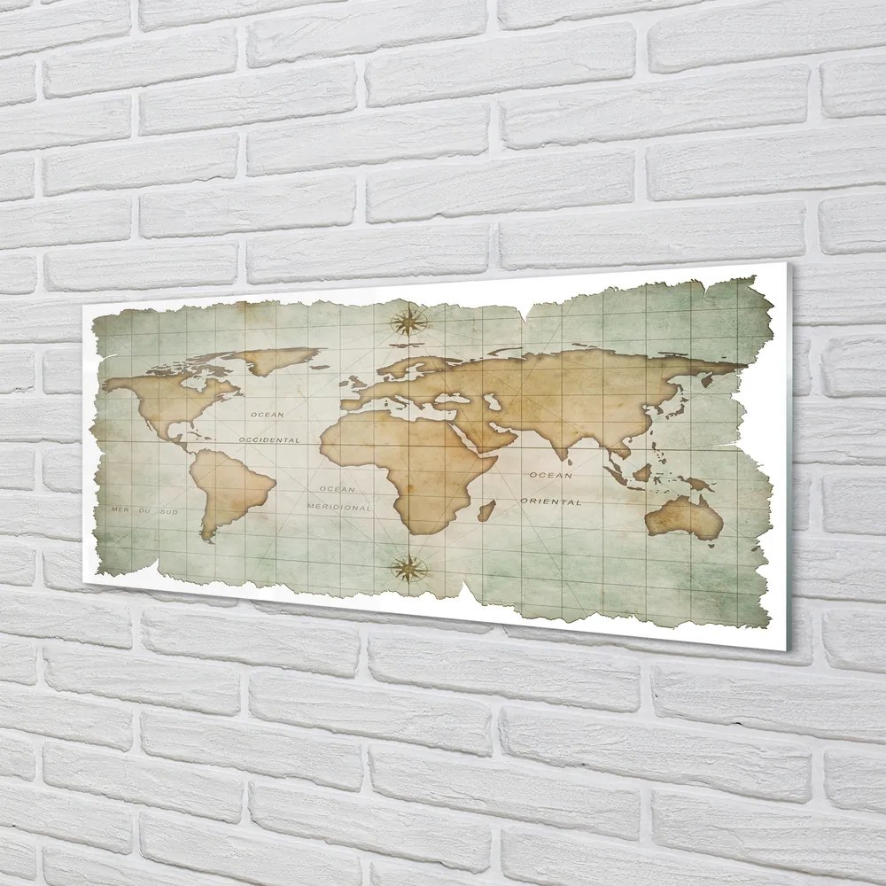 Obraz plexi Mapa 120x60 cm