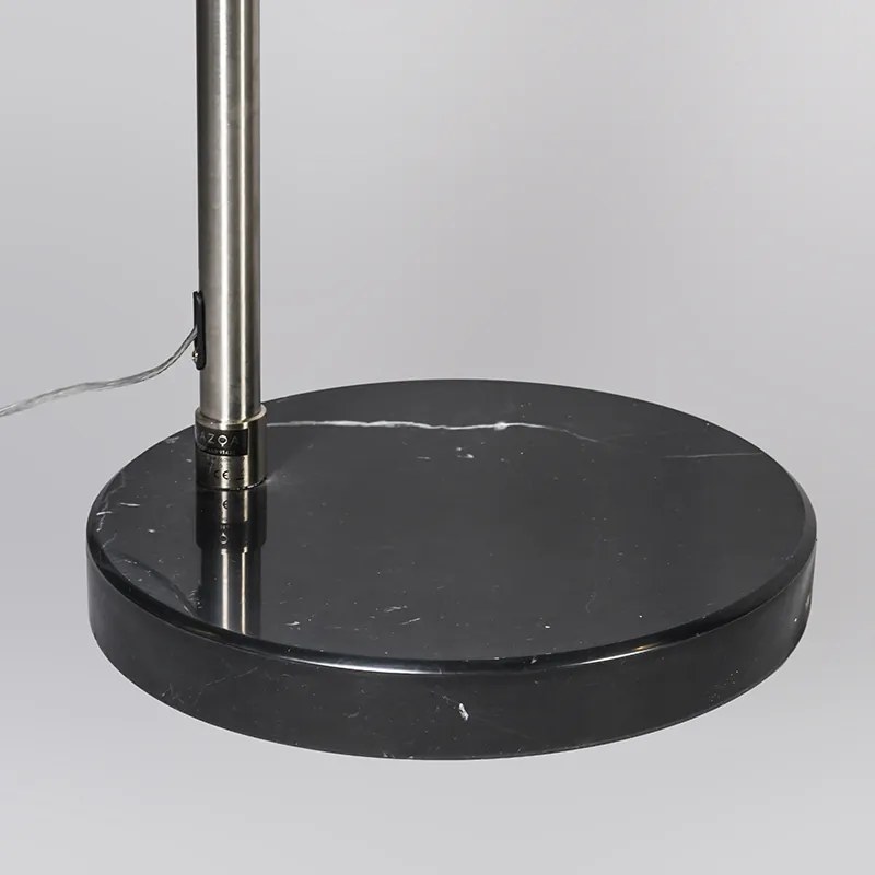 Oceľová oblúková lampa s kovovým tienidlom 33 cm nastaviteľná - XXL