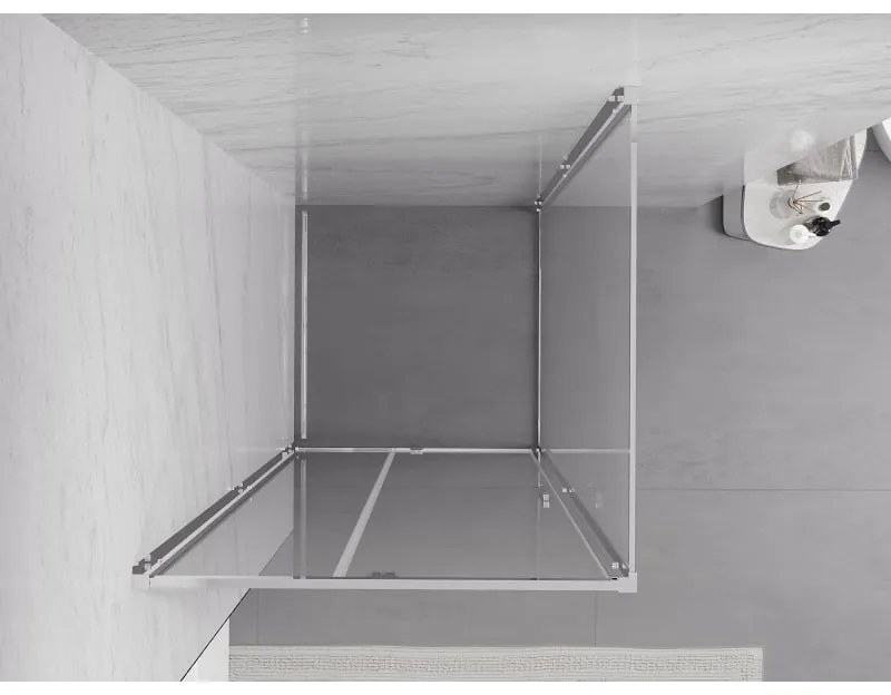 Mexen Exo, sprchovací kút s krídlovými dverami 95 x 95 cm, 6mm číre sklo, chrómový profil, 819-095-095-01-00