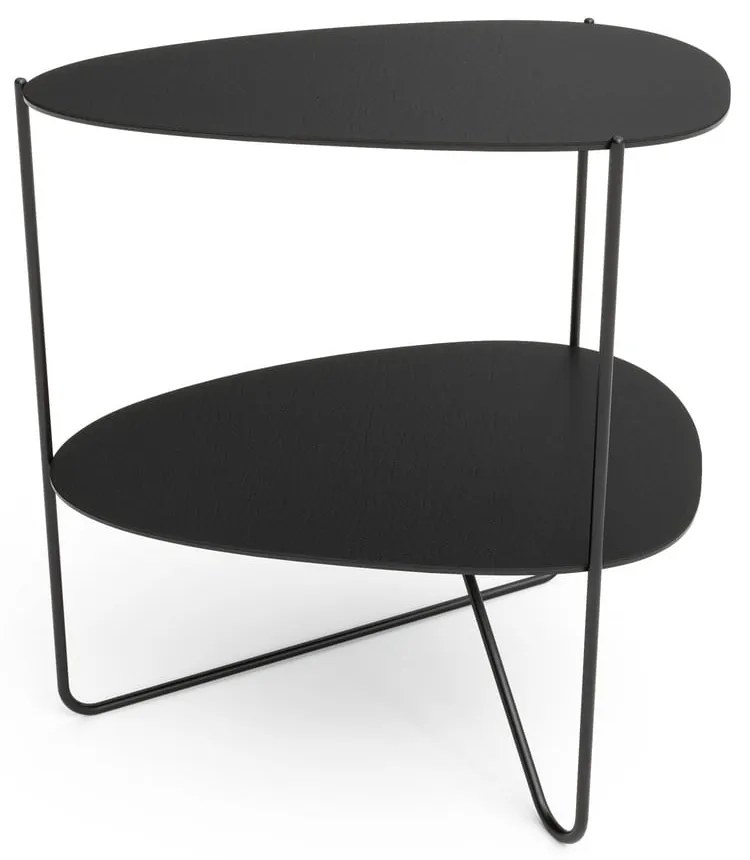 Čierny kovový konferenčný stolík 37x44 cm Curve Double Bull – LIND DNA