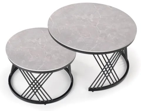 Sada 2x konferenčných stolíkov ELEGRA sivé