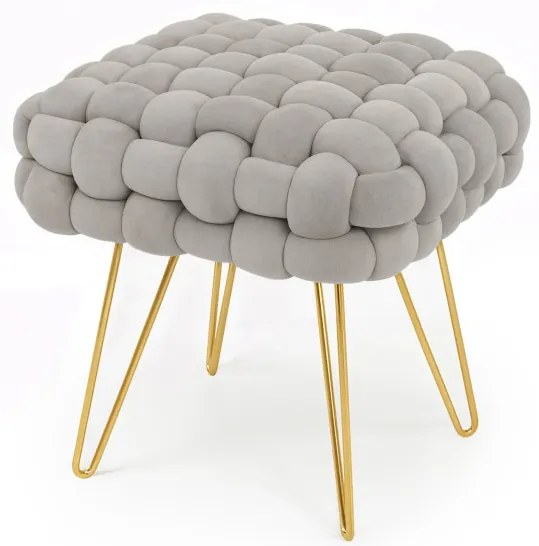 Taburetka DOTTY svetlosivá