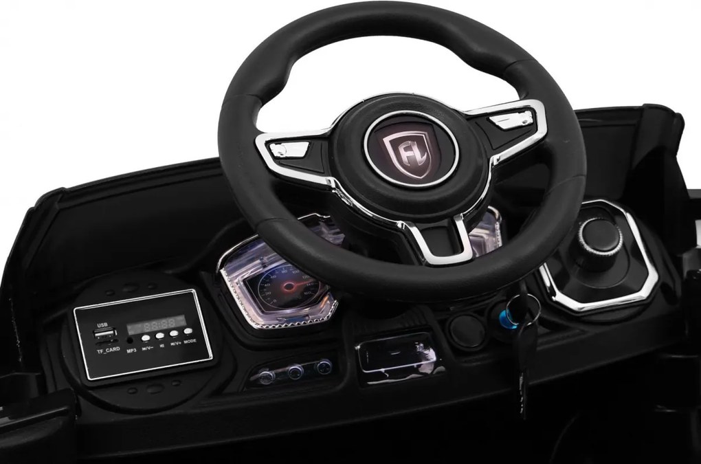 Ramiz Elektrické autíčko Rapid Racer pre deti, čierne SUV + diaľkové ovládanie