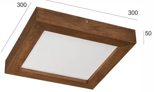 Brilagi-LED Stmievateľné svietidlo WOODY FRAME LED/24W/230V dub 30x30 cm IP44 + DO