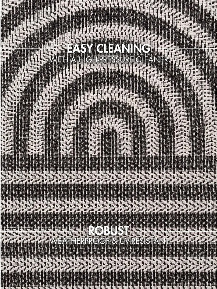 Čierny/krémový vnútorný a vonkajší koberec 160x230 cm Haringey Woodfield – Ted Baker