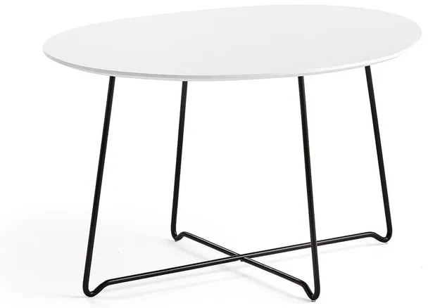 Kaviarenský stôl IRIS, asymetrický, čierna, biela