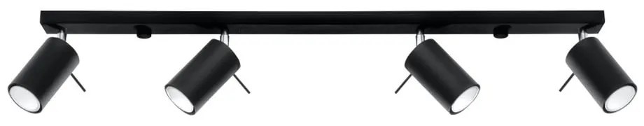 Čierne stropné svietidlo Sollux Etna 4L