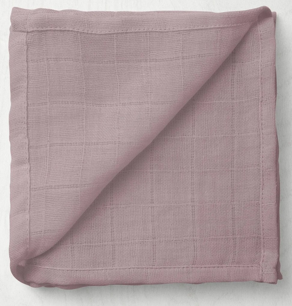 Sada 3ks bavlnených plienok PREMIUM, Dusty pink