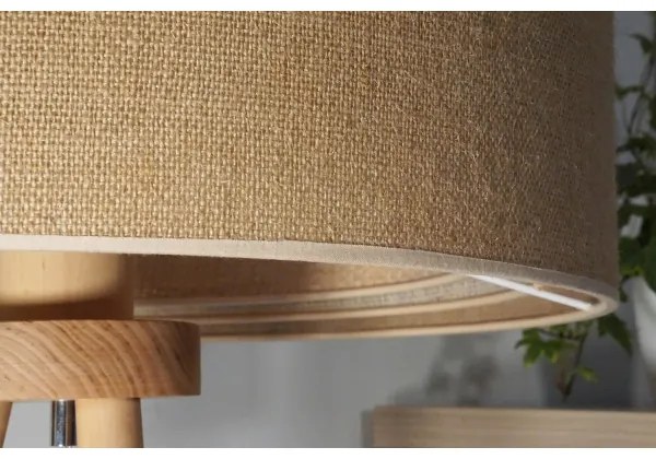 Duolla - Stolná lampa YUTE TRIO 1xE27/15W/230V pr. 25 cm hnedá/šedá/béžová