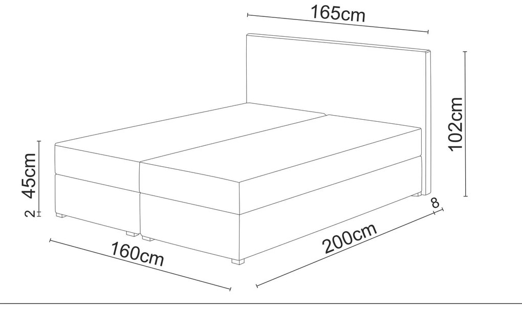 Manželská posteľ Boxspring 140 cm Fade 4 Comfort (sivá) (s matracom a úložným priestorom). Vlastná spoľahlivá doprava až k Vám domov. 1055902