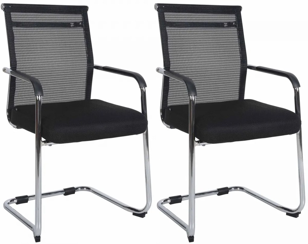Set 2 kresiel pre návštevníkov Denny - chróm