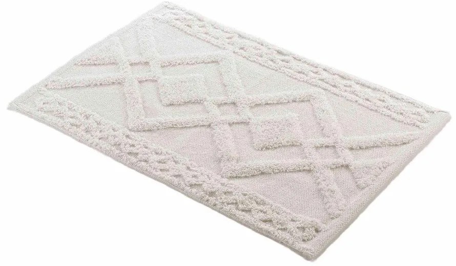 Biela kúpeľňová predložka 50x80 cm Gladis – douceur d'intérieur