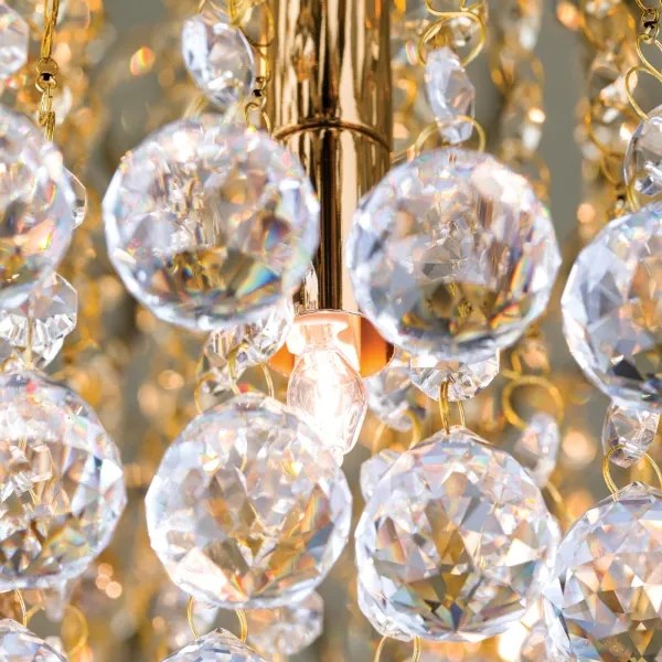 Orion DLU 2378/6/50-Krištáľové str. svietidlo GLORIA 6xG9/40W/230V pr.50 cm zlatá