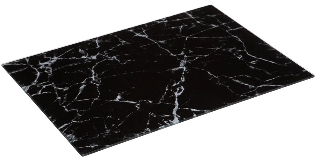 Doska na krájanie Glass Marble, čierna, 40x30 cm