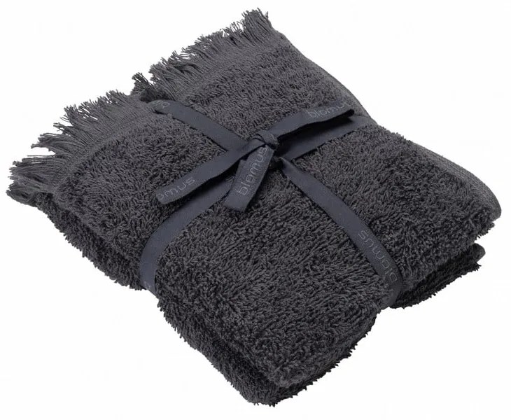 Tmavosivé bavlnené uteráky v súprave 2 ks 30x50 cm FRINO - Blomus