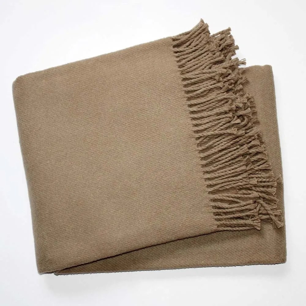 Hnedá deka s podielom bavlny Euromant Basics, 140 x 180 cm