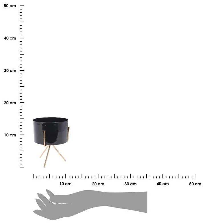 Kvetináč na stojane POTEO 16,5 cm čierny