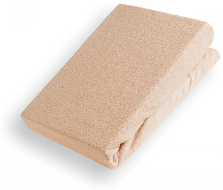 Froté napínacie prestieradlo FR-033 Béžové 160 x 200 - výška 20 cm
