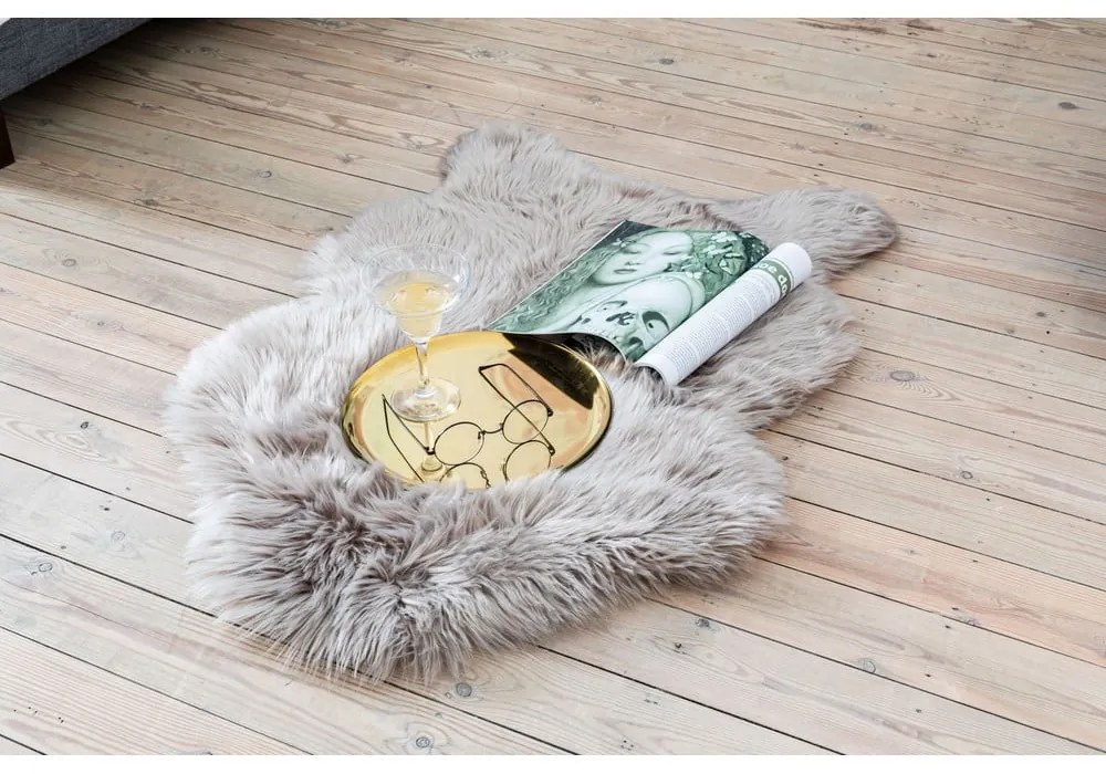 Svetlosivá umelá kožušina Tiseco Home Studio Sheepskin, 60 x 90 cm