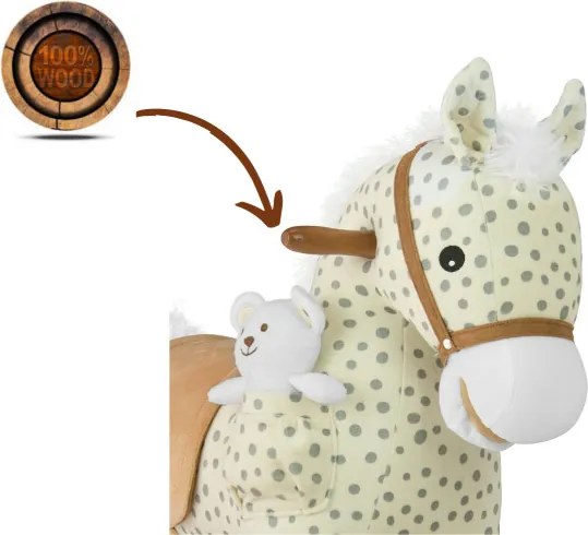 Hojdací koník Pony so sivými bodkami