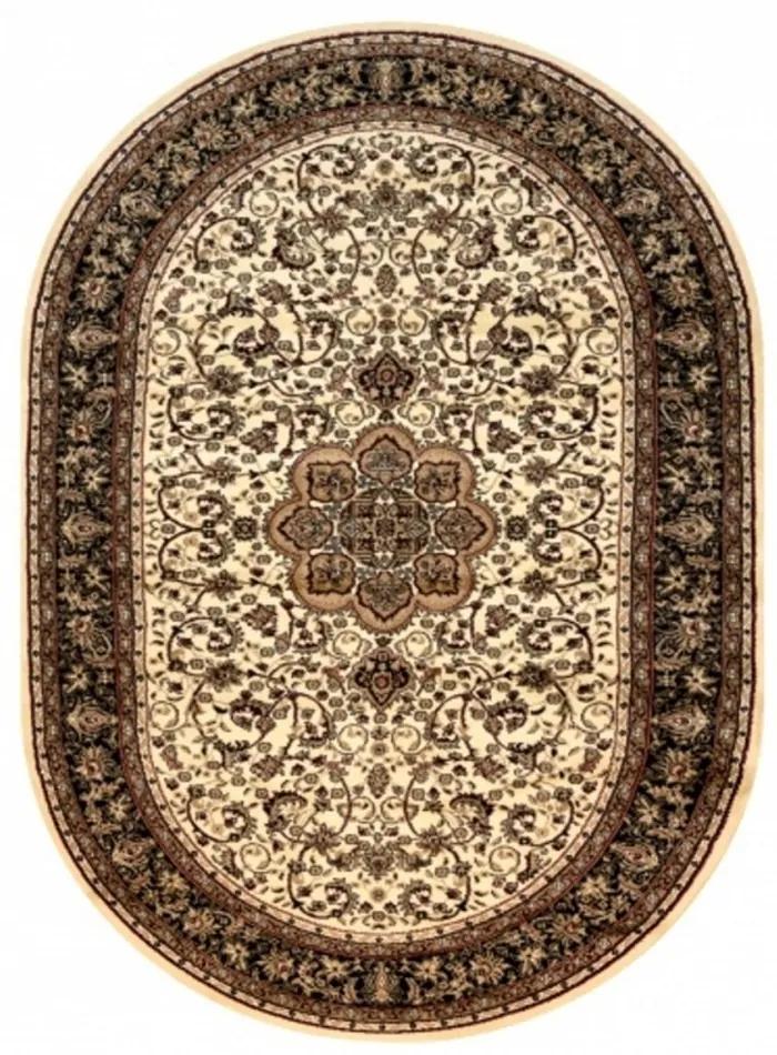 Kusový koberec Agas krémový ovál, Velikosti 100x180cm