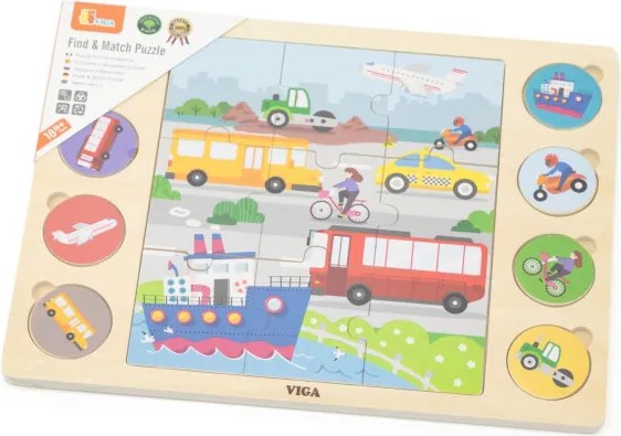 Puzzle súprava Viga 44742 - dopravné prostriedky