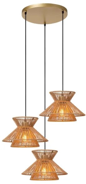Lucide 10420/03/72 - Luster na lanku TASMAN 3xE27/60W/230V béžová