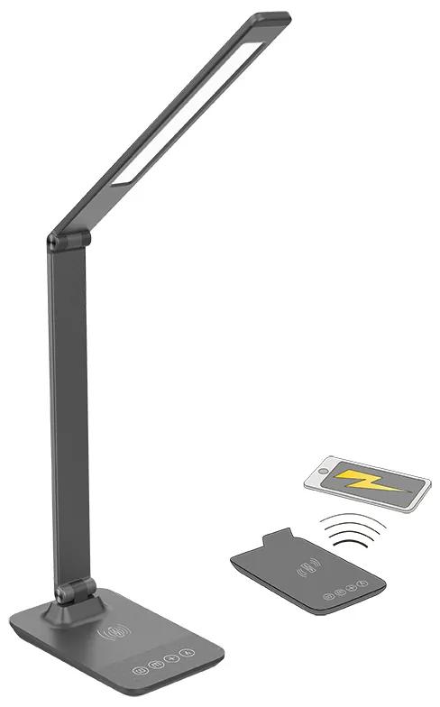Solight LED stolová lampa 10W s bezdrôtovým nabíjaním WO55-G
