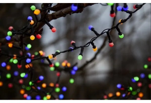 Eglo -LED Vonkajší vianočný svetelný reťazec BERRY MINI 700xLED/8 funkcií 19m viacfarebný IP44