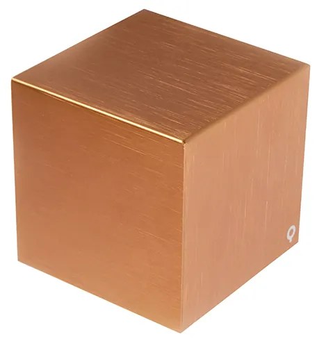 Moderná nástenná lampa medená - Cube