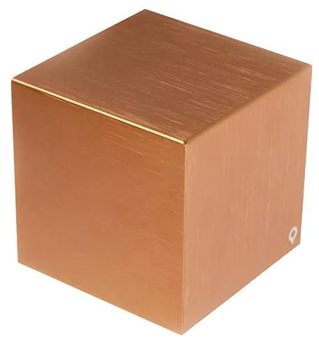Moderné nástenné svietidlo meď - Cube