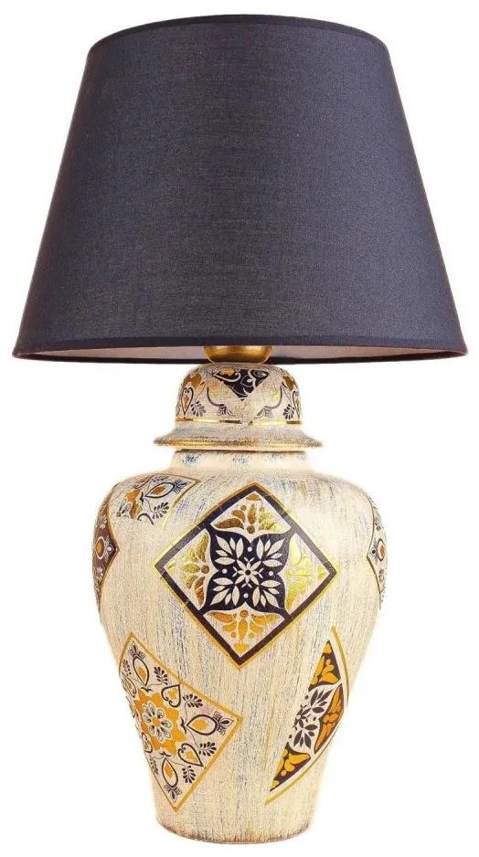 Stolná lampa RAMZES 1xE27/40W/230V modrá/béžová