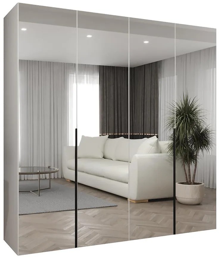 Skriňa Alicante III 200 biela/čierna