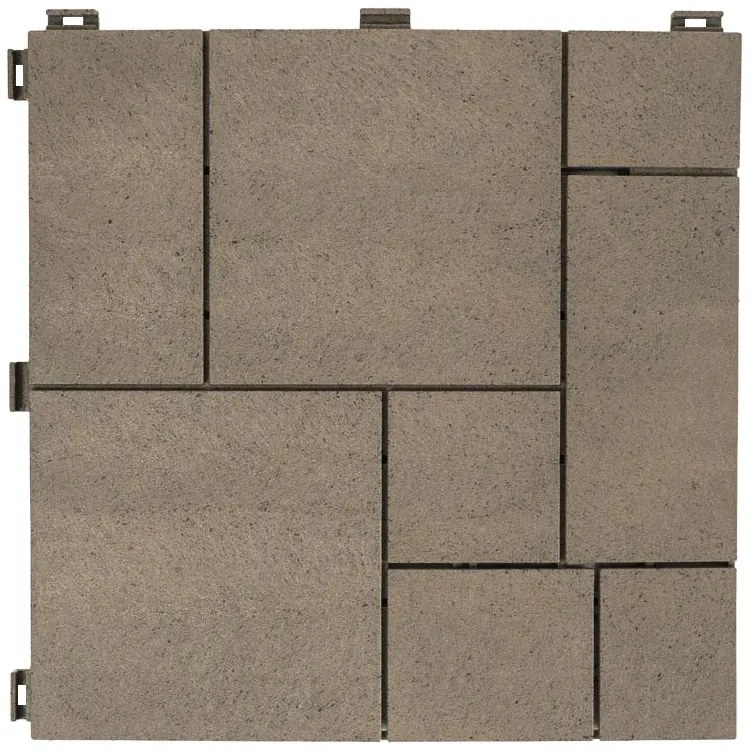 Multy Home Gumová dlaždica STONE MOSAIC 30 x 30 cm, hnedý dub