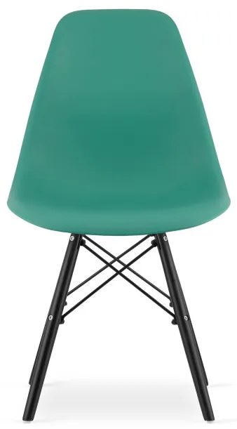 Jedálenská stolička OSAKA zelená (čierne nohy)