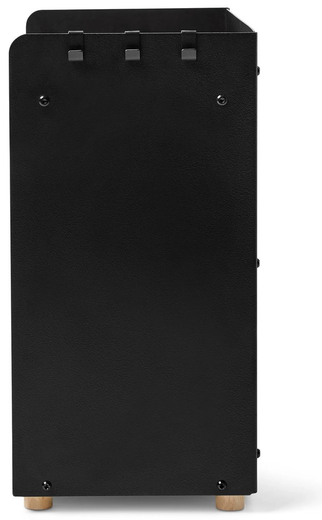 Široký regál na krbové drevo s odkladacou plochou