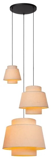 Lucide 21435/13/38 - Luster na lanku TRIBUTE 3xE27/40W/230V krémová