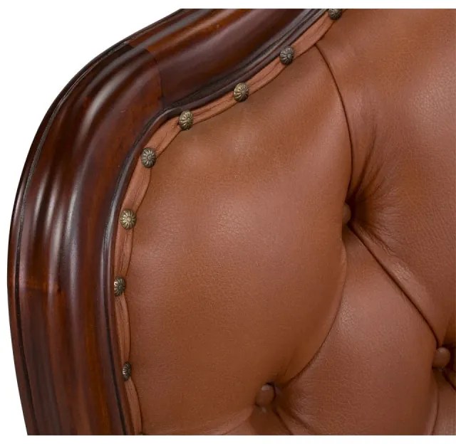 furniture-nabytek.cz - Masívne kancelárske kreslo Cambridge II z mahagónu, lakované, hnedé