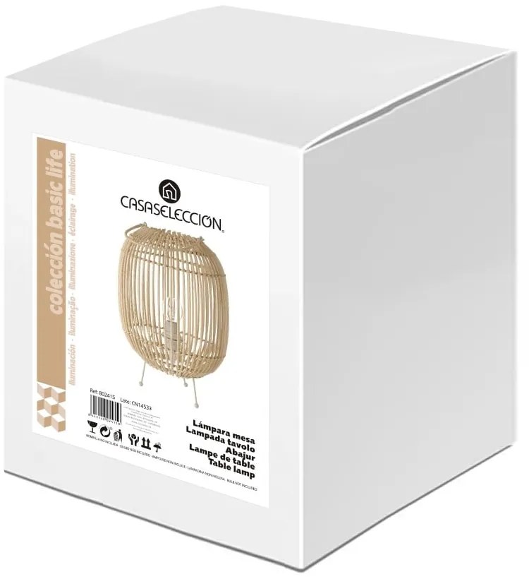 Ratanová stolová lampa Casa Selección