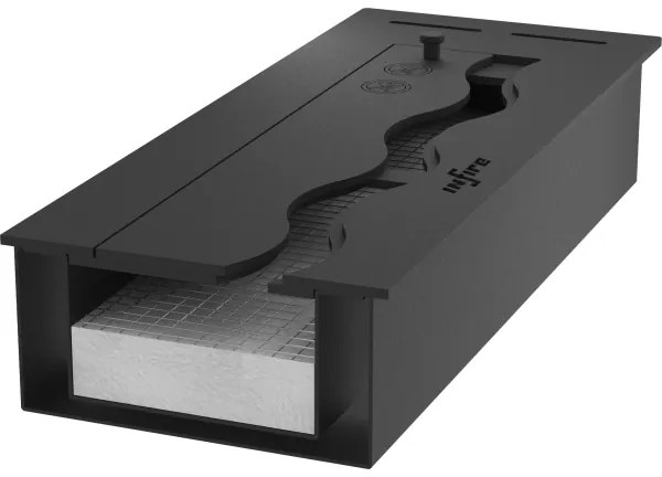 InFire - Vstavaný BIO krb 7,5x60 cm 3,5kW čierna