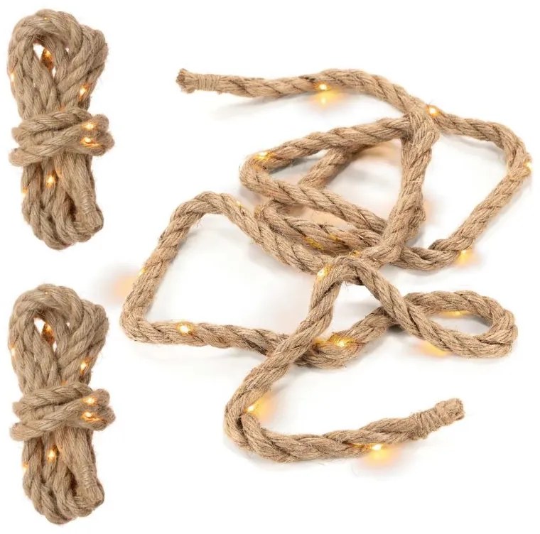Nexos 75098 Dekoračné laná, 25 LED, teplá biela, 3 ks
