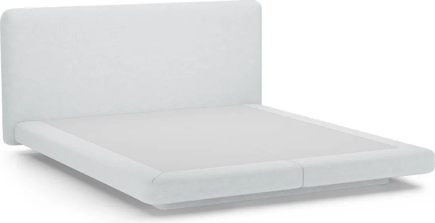 Svetlosivá čalúnená dvojlôžková posteľ 160x200 cm Linea – Micadoni