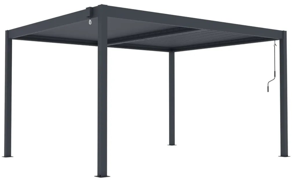 ZÁHRADNÉ KOMBO bioklimatická pergola s lamelami BestBerg BBP-12G + záhradný jedálenský set 6+1 BestBerg BBGF-53B