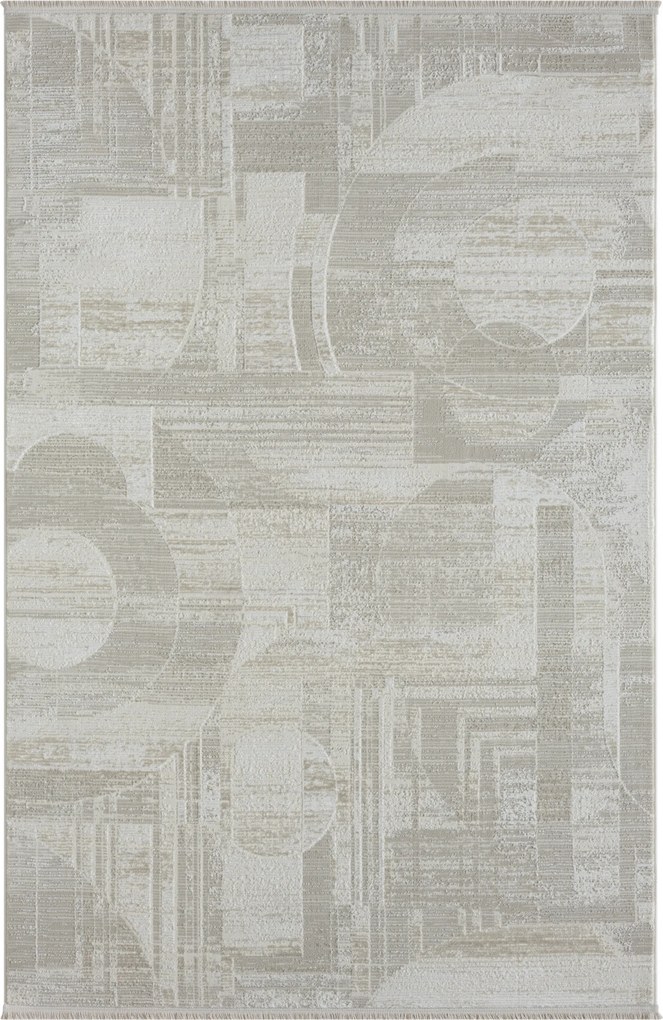 Kusový koberec My Circles creme, 200x290, béžová, chodba / predsieň, My Flair