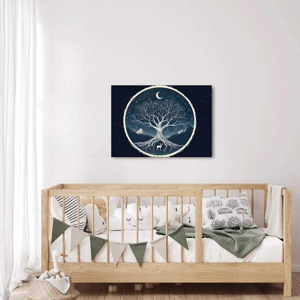 Obraz – Magický strom s jeleňom II. (70x50 cm)