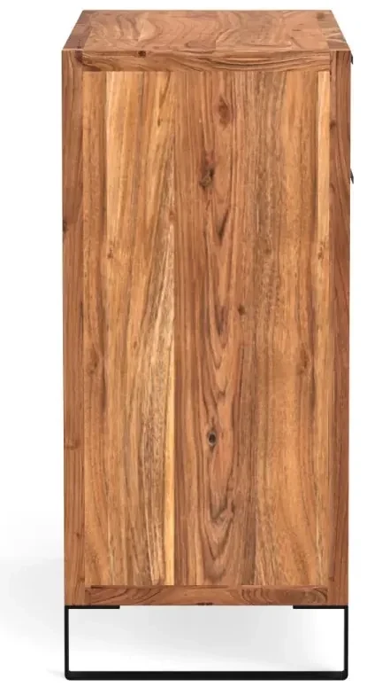 furniture-nabytek.cz - Masívna komoda Sydney Light z akácie, lakovaná, hnedá – 93×41×90 cm