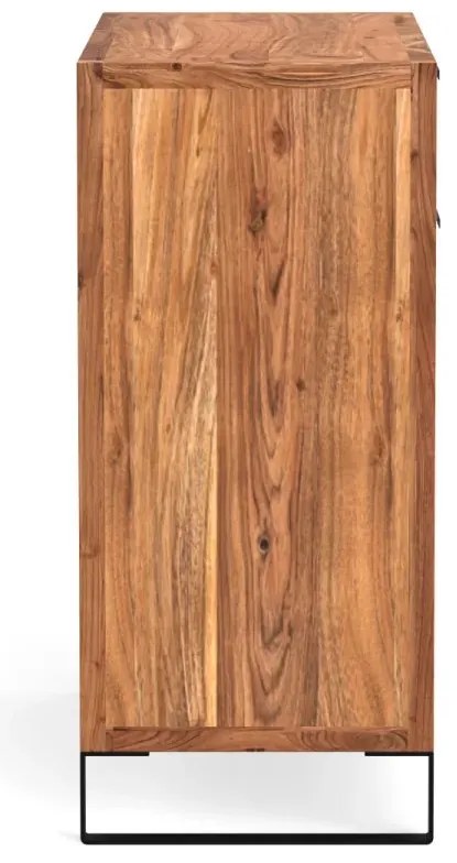 furniture-nabytek.cz - Masivní komoda Sydney Light z akácie, lakovaná, hnědá – 93×41×90 cm