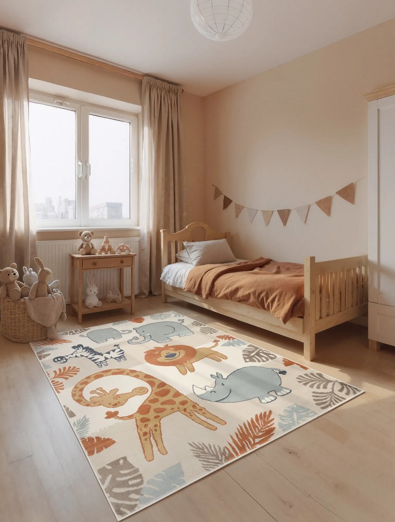 Hanse Home, Detský koberec Adventures 106409 Cream Multicolor, 160x235, viacfarebná, detská izba